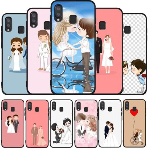 Wedding Bride and groom phone Case For Samsung A10 A20E A30 A40 A50 A60 A70 M10 M20 M30S M40 A01 A21 A31 A51 A71 4G Cover