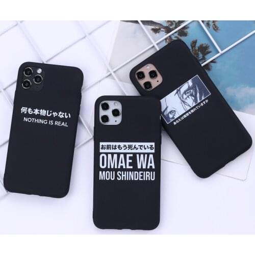 Japanese Harajuku Manga Comics Phone Cover For iPhone 11 Pro Max X XS XR Max 7 8 7Plus 8Plus 12 SE Soft Silicone Case Fundas