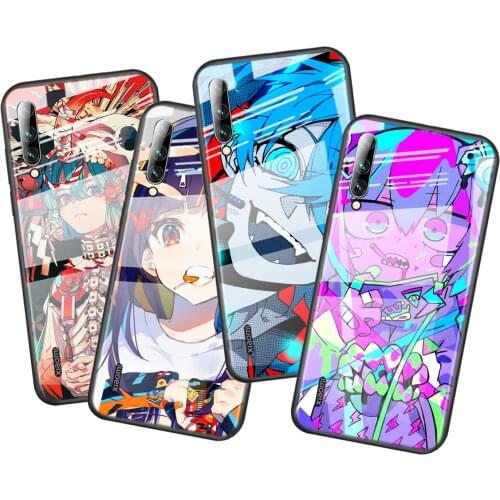 Tempered Glass Cover Neon Oni Girl Anime For Xiaomi Mi 11 11i 10T CC9E CC9 9T Note 10 Ultra Pro Lite 5G Phone Case