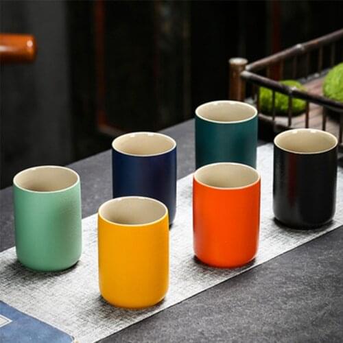 Japanese Style Stoneware Ceramic Water Cup Household Large-capacity Tea Cup Kung Fu Tea Cup Creative Coffee Cup Wine Cup