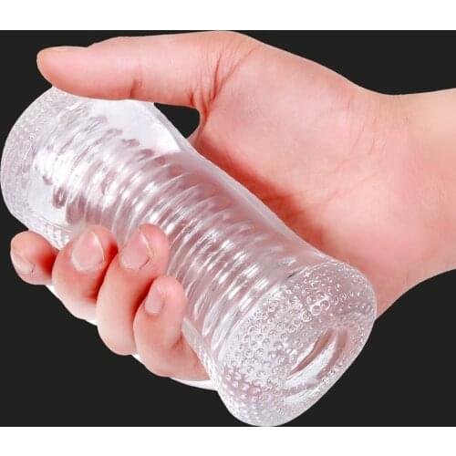 Male Masturbator Transparent For Man Adult Toys Silicone Sex Toys For Men Masturbatings Penis Trainer Erotic Products Sex Shop