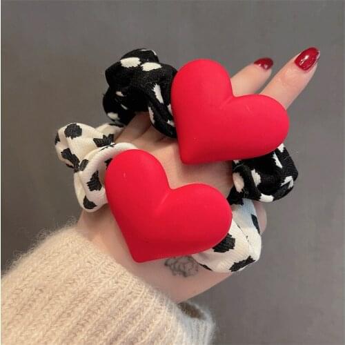 Love large intestine circle Dongdaemun Korea new leopard fabric hair circle small fresh and sweet Japanese hair rope girl