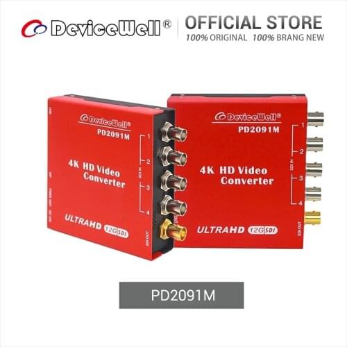 DeviceWell New PD2091M 12G SDI MUX 4K HD Video Converter Transmission Device Optical Fiber