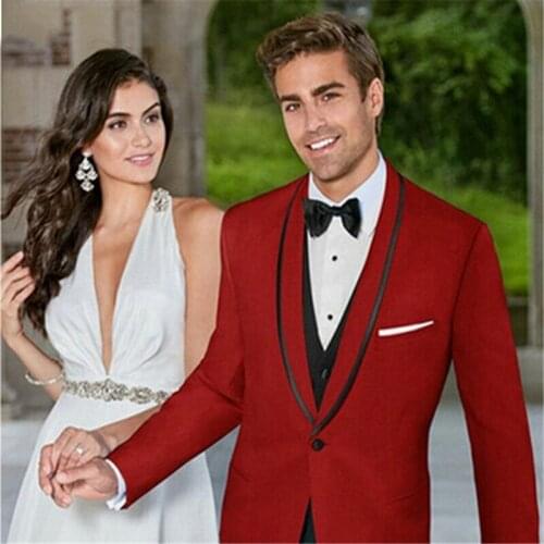 Coat Pant And Vest Men Suit For Wedding 3Pieces(Jacket+Pant+Vest+Tie) Prom Terno Masculino Trajes De Hombre Blazer