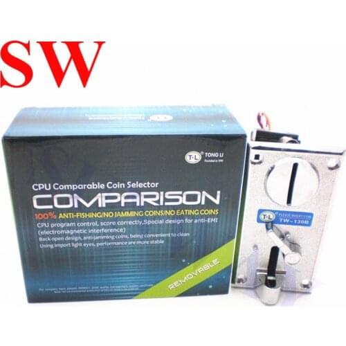 Alloy Panel Electronic Coin Acceptor TW-130B Coin acceptors,Comparison Coin Selector,Side Coin Selector Vending machine parts