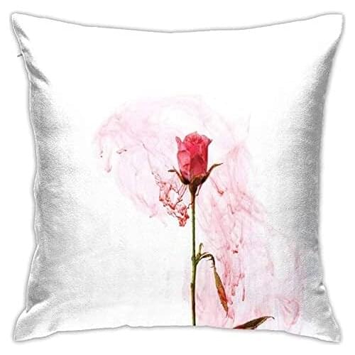Pooizsdzzz Personalized Abraction Delie Artiic Rose Love Depiction Romantic Symbol Smoky Art Decorative Pillow Cover Printed
