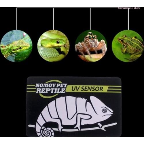Reptile UVB Light Lamp Bulb Test Card UV Tests Paper Reptiles Terrarium Lamp Life Effective Tester Meter HX6D