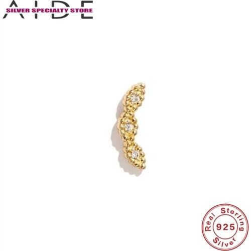 AIDE Stud Earring For Women 925 Sterling Silver Earrings Piercing Earring For Girl Zircon 2020 Jewelry Pendientes Bijoux Aretes