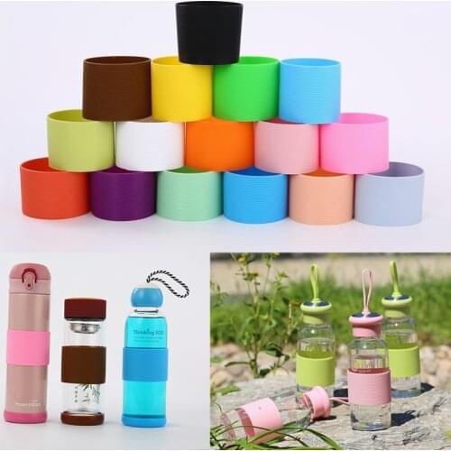 Silicone Ceramic Cup Sleeves Coffee Mug Wraps Sleeves Recyclable Heat Proof Glass Water Cup Sleeves Plumyl Cup Cover Home Tools