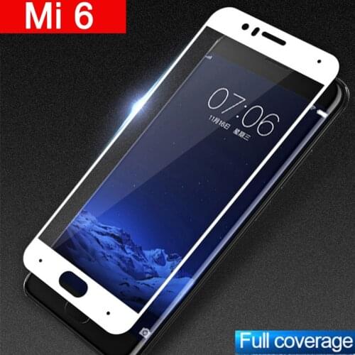 Glass for xiaomi 6 black tempered glass screen proteter protective glass on the Xiaomi Xiomi Xaomi my mi6 safety film glas 9h