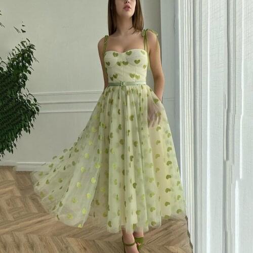 Light Green Short Prom Dresses 2021 Hot Sell Formal Evening Party Gowns with Packet Spaghetti Straps Velour Belt