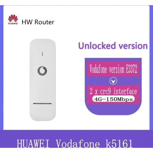 Huawei Vodafone K5161 150Mbps 4G LTE Modem dongle USB Stick Datacard Mobile Broadband +2PCS ANTENNA pk HUAWEI e3372