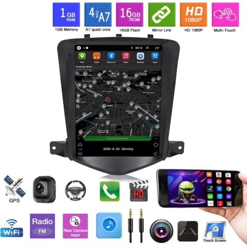 Recording Mirror Dual Spindle Vehicle Navigation Car DVD Radio GPS Navi Wifi Stereo Player For Chevrolet Cruze 9-15 Android 10.1