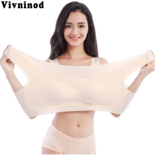 M-6XL Plus Size Sleep Bra Adjusted-straps Seamless Modal Vest Bra Padded Women Seamless Underwear Push Pad Maternity Nursing Bra