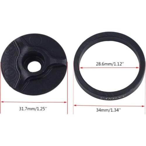 1/8 Inch Headset Spacer Stem Top Cover w/ Stem Top Cap,MTB Road Bike Replacement