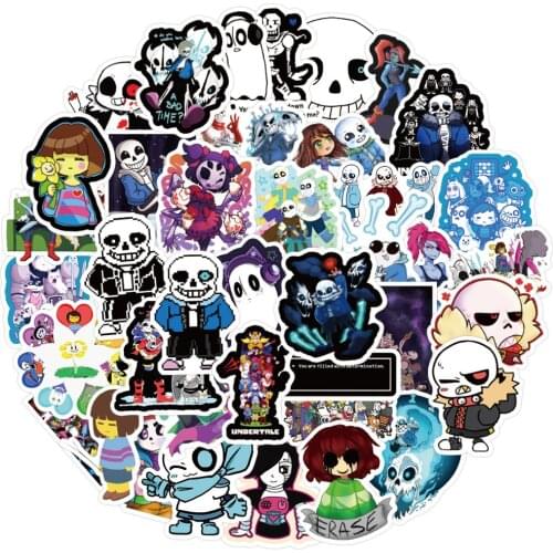 10/30/50PCS Undertale Game Stickers Graffiti DIY Skateboard Fridge Guitar Laptop Motorcycle Travel Luggage Funny Sticker Kid Toy