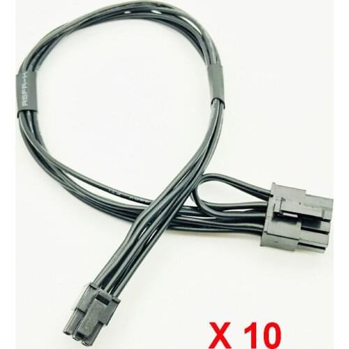 10PCS Power Cable Mini 6pin to 8pin PCIe PCI-e Cable for Apple Mac iMAC Pro G5 Tower Video Card 18AWG 35cm 6P Male to 8Pin Male