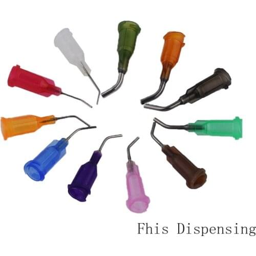 14G-27G Stainless Steel Distribution Blunt Tip,45 Degrees Elbow Dispensing Needles Pack of 20