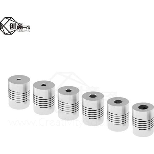 2Pcs 3D Parts Coupling CNC Motor Jaw Shaft Coupler 5mm To 8mm Flexible OD 19x25mm 3x3/4/5/6/6.35/8mm part Common Couplings size