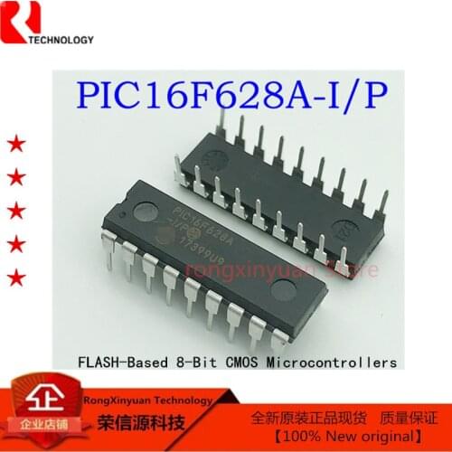 2 pcs/lot PIC16F628A-I/P DIP-18 PIC16F628A PIC16F628AIP 16F628A PIC16F628A-I FLASH-Based 8-Bit CMOS Microcontrollers New