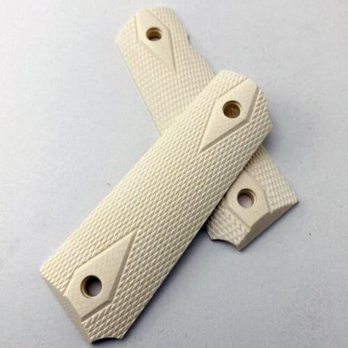2Pieces NEW Tactics Pistol 1911 Grips White resin Grips patch Custom Grips CNC Material 1911 Accessories