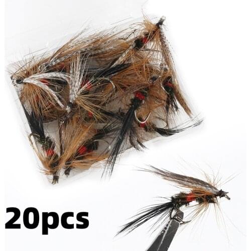 20 Pcs Bionic Fly Hook Carbon Steel Fishing Lures Bait Fishing Box Insects Flies Fly Fishing Flies Fishing Box Needle Lure Bait