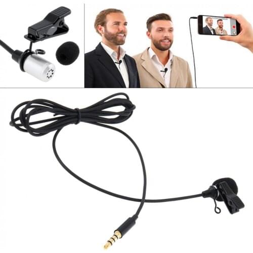 3.5MM Mini Headsets Microphone Mobile Phone DSLR Camera Clip-on Lapel Condenser Microphone for Recording / Lectures / Speaking
