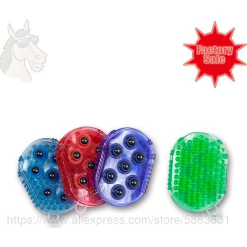 33 2019 Massage Curry Comb with Magnetic Balls Relaxing Body PVC Soft Backpack 14x11.7cm Horse Grooming Kits Universal for Human