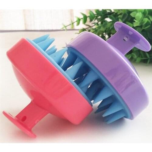 500pcs Silicone Hair Brush Shampoo Scalp Brush Comb Head Spa Slimming Massage Brush Body Hair Washing Comb Shower Bath Brush