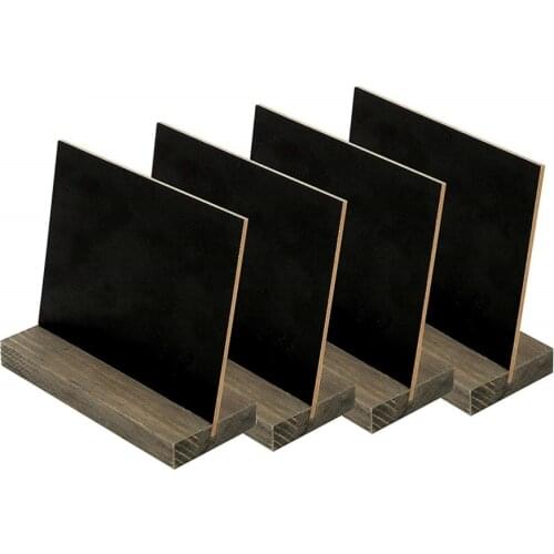8pcs 10pcs Mini Tabletop Chalkboards Signs Wooden Framed Small Blackboard with Removable Base for Restaurant Wedding