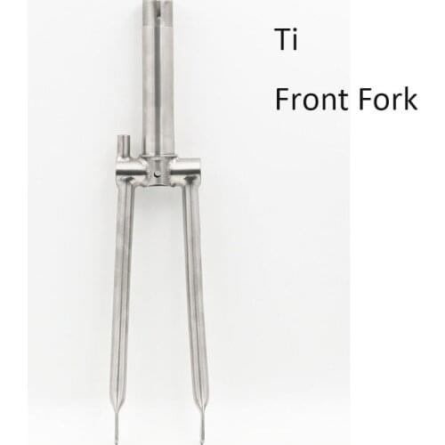 Aceoffix for Folding bike Ti Front Fork with thread ultralight Titanium 74mmfor brompton