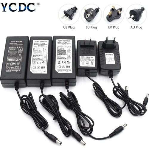 1A 2A 3A 4A 5A Power Adapter AC to DC 24V Converter Transformer 24 Volt Power Supply Charger For LED Strip Lighting Transformers
