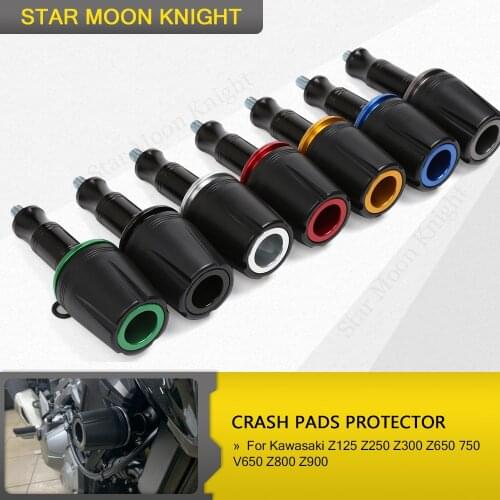 Motorcycle Accessories parts Exhaust Sliders Crash Pads Protector For Kawasaki Z125 Z250 Z300 Z650 750 V650 Z800 Z900 Motorbike
