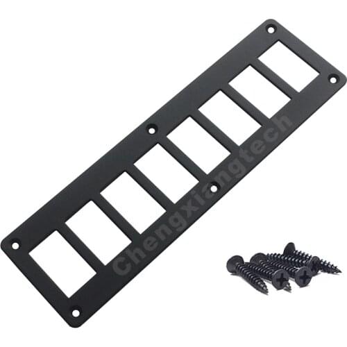 Aluminum 8 Way Gang Rocker Switch Panel for CARLING ARB NARVA Rocker Switch Mount Housing Holder With Screws