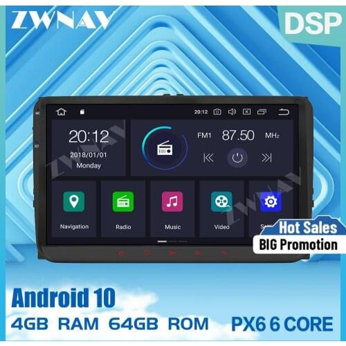 Android 10.0 Car Multimedia player 2Din unit For VW/Volkswagen/Golf/Polo/Tiguan/Passat/b7/b6/leon/Skoda/Octavia radio stereo gps