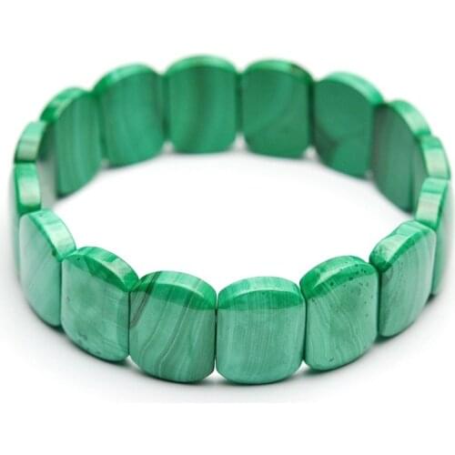 Wholesale Malachite Stone Natural Stone Bracelets Pattern Energy Stone Hand Row Lucky for Women Men Gift Wrist Stone Jewelry