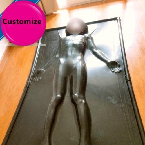 Handmade Black Latex Vacbed Vacuum Catsuit Frame Pump Sleeping Bag Breathing Play