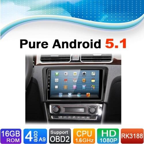 Pure Android 5.1.1 System Car GPS Navigation System Media Stereo Radio DVD Audio Video Autoradio for Volkswagen VW Santana 2015