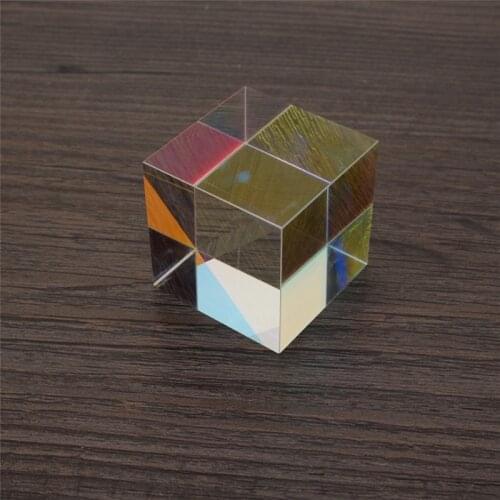Cube Defective Cross Dichroic Prism RGB Combiner Splitter Glass Decor Square X-Cube RGB Teaching Tools Decoration
