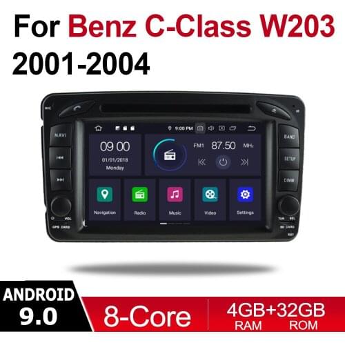 For Mercedes Benz C Class W203 2001~2004 NTG 2 DIN Car Android 9 GPS Naviation Multimedia system Bluetooth WIFI Radio Amplifier