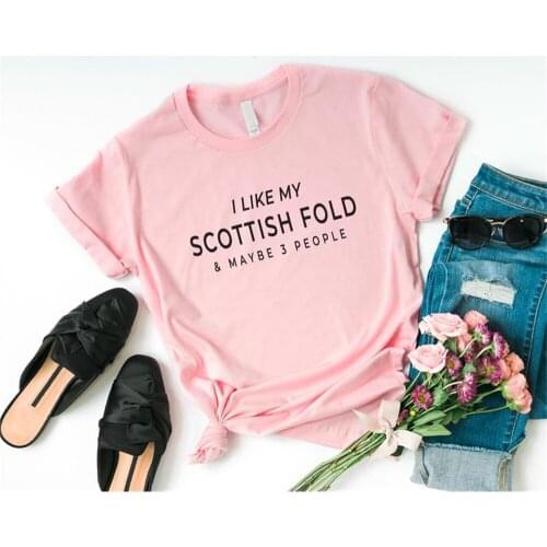 I like my Scottish fold and maybe 3 people Mom cat t shirt Mama Harajuku Short Sleeve Top Tees O Neck Mother Shirt TX5830