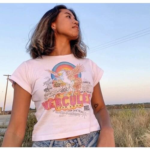 Fashion T-shirts girl high quality soft cotton fabric summer women tees streetwear easy fit femme vestidos dropshipping