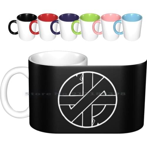 Crass Ceramic Mugs Coffee Cups Milk Tea Mug Crass Crass Logo Punk Band Logo Anarcho Feminism Human Action Protest Symbol Brand