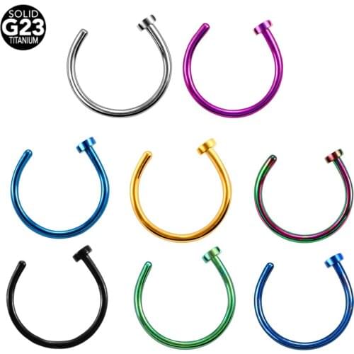 1PC Fake Nose Ring Piercing Lip Ring C Shape Clip on Lip Piercing Nostril Nose Rings Hoop for Womens Fashion Body Jewelry