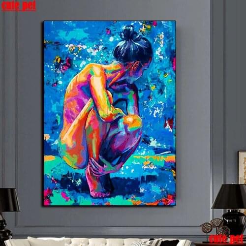 Full drill square round Crystal Paintings Abstract woman body art Diamond Embroidery Diy diamond painting Diamond Mosaic decor