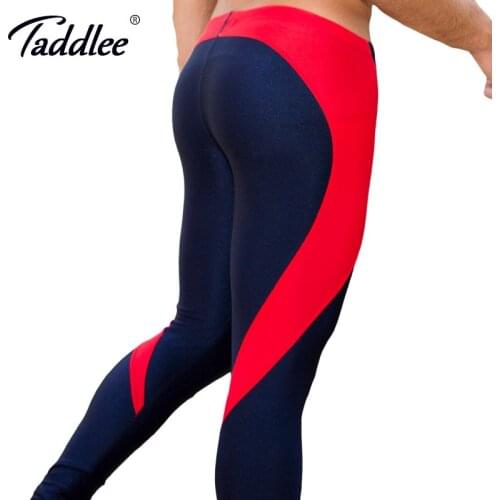 Taddlee Brand Sexy Legging Men Low Waist Spandex Long Pants Man Tights High Stretch Bottoms Workout Active Jogger Sweatpants New