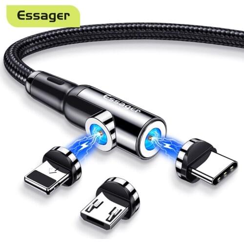 Essager Magnetic Micro USB Type C Cable USB C Cable Wire Cord For iPhone Xiaomi Fast Charge Magnet Charger Android Mobile Phone