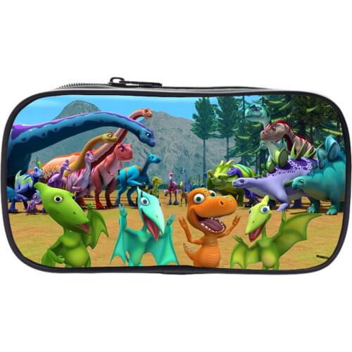 Monster Dinosaur Print Multifunction Cosmetic Cases Pencil Box Cute Boys Girls T. Rex Pencil Bags Children Stationary Bag Gift