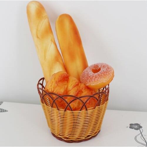 Simulation Food Ornaments PU Leather Fake Bread Hamburger Cake Home Decoration Window Display Photography Props Kitchen Toy