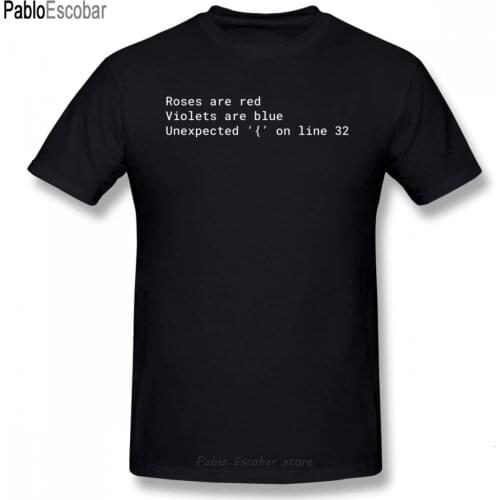Php T-Shirt Syntax Error Poem T Shirt Letter Print Classic Tee Shirt Summer Short Sleeve Male Cotton Plus Size 5XL